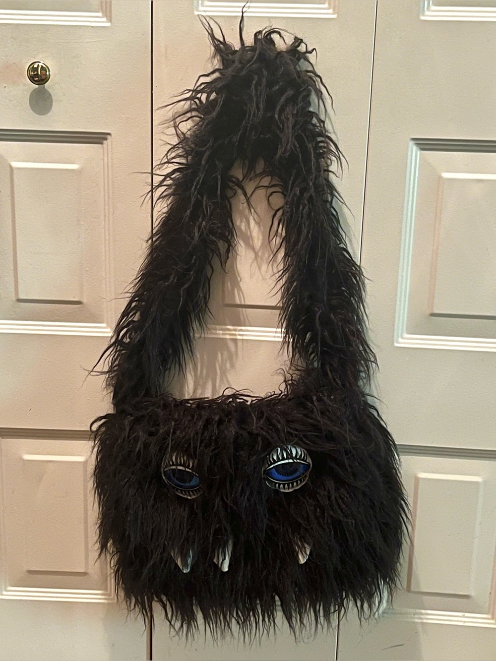 Trickz N Treatz Dolls Kill black monster messenger crossbody bag